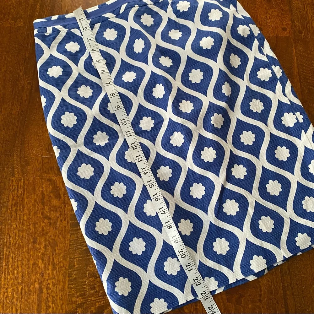 Boden Blue and White Pencil Skirt - Picture 4 of 8